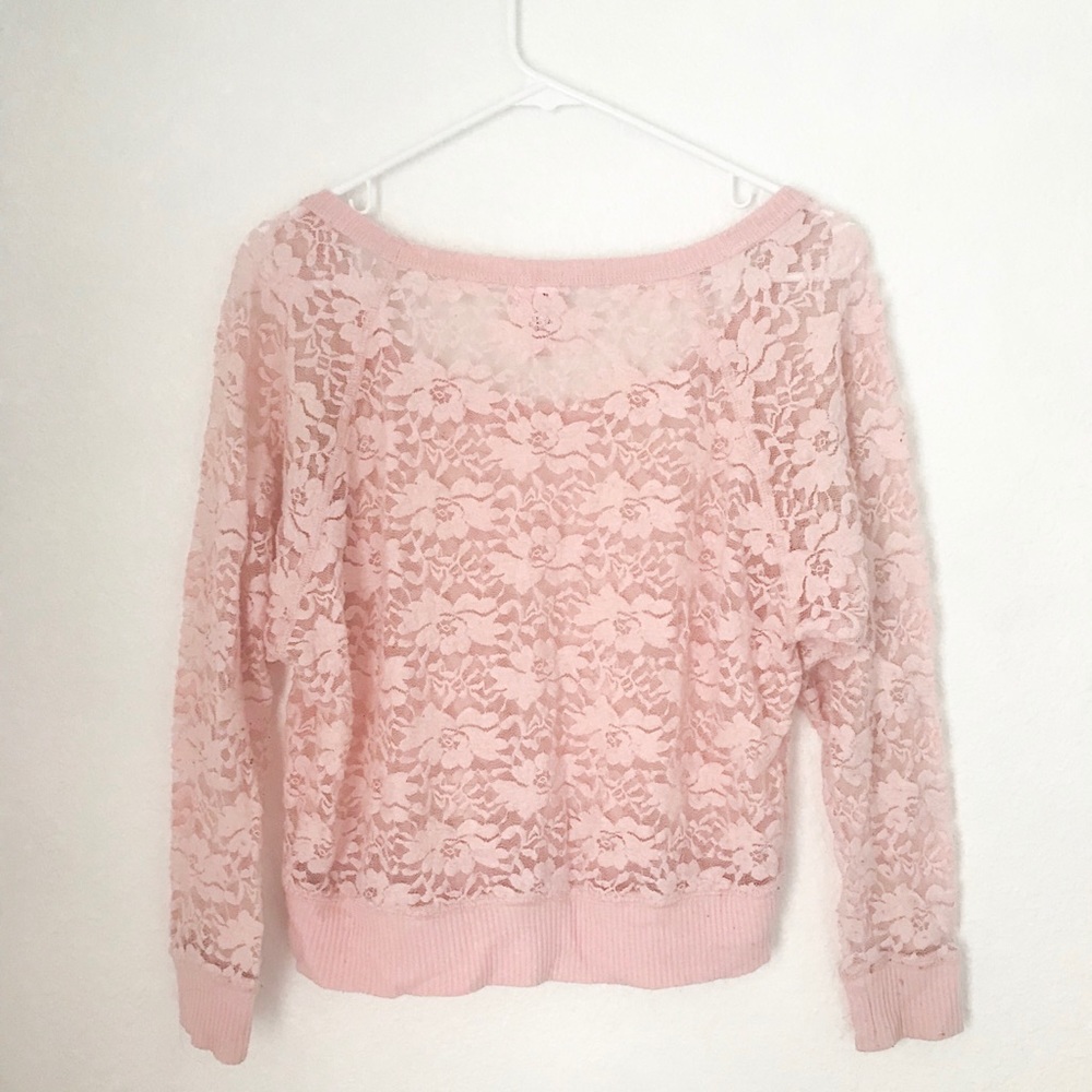 Pink Lace Blouse